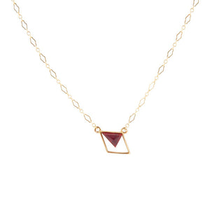 Corundum and Bronze Triangle Necklace by Barse Jewelry