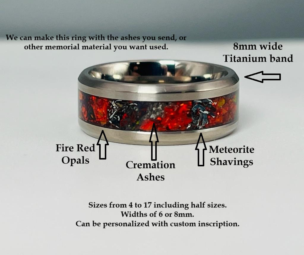 The Cosmic Phoenix Memorial Ring by Cotton Street Art Company, handmade jewelry detail photo 8