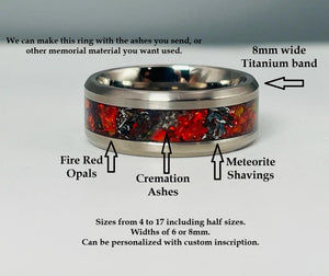 The Cosmic Phoenix Memorial Ring by Cotton Street Art Company, handmade jewelry detail photo 8