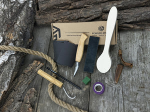 Craft Your Own Wooden Spoon – All-in-One Whittling Kit detail view by Sharky Forged Steel Tools