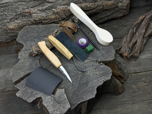 Craft Your Own Wooden Spoon – All-in-One Whittling Kit detail view by Sharky Forged Steel Tools