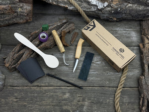 Craft Your Own Wooden Spoon – All-in-One Whittling Kit detail view by Sharky Forged Steel Tools
