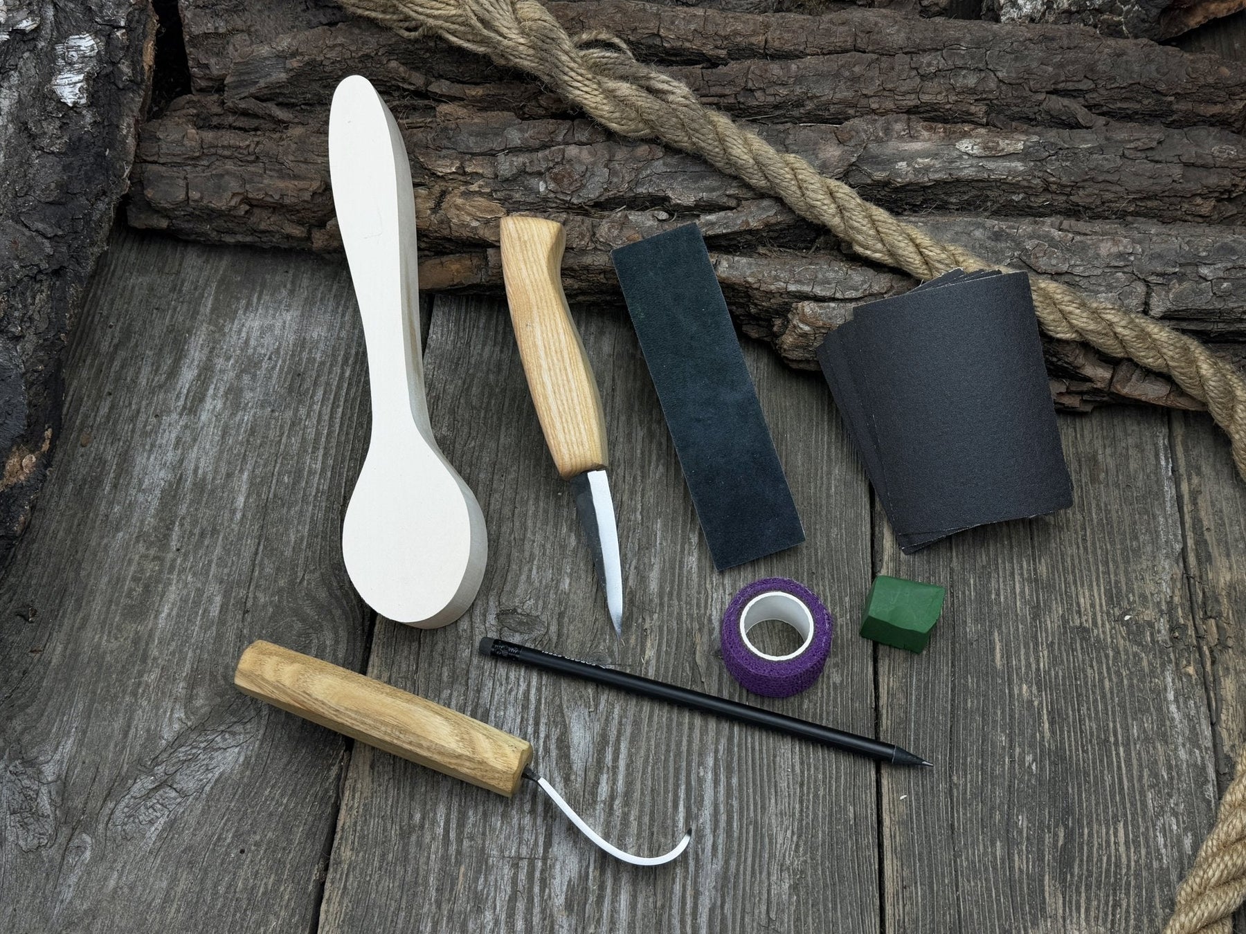 Craft Your Own Wooden Spoon – All-in-One Whittling Kit by Sharky Forged Steel Tools