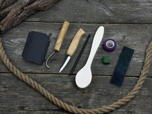 Craft Your Own Wooden Spoon – All-in-One Whittling Kit detail view by Sharky Forged Steel Tools