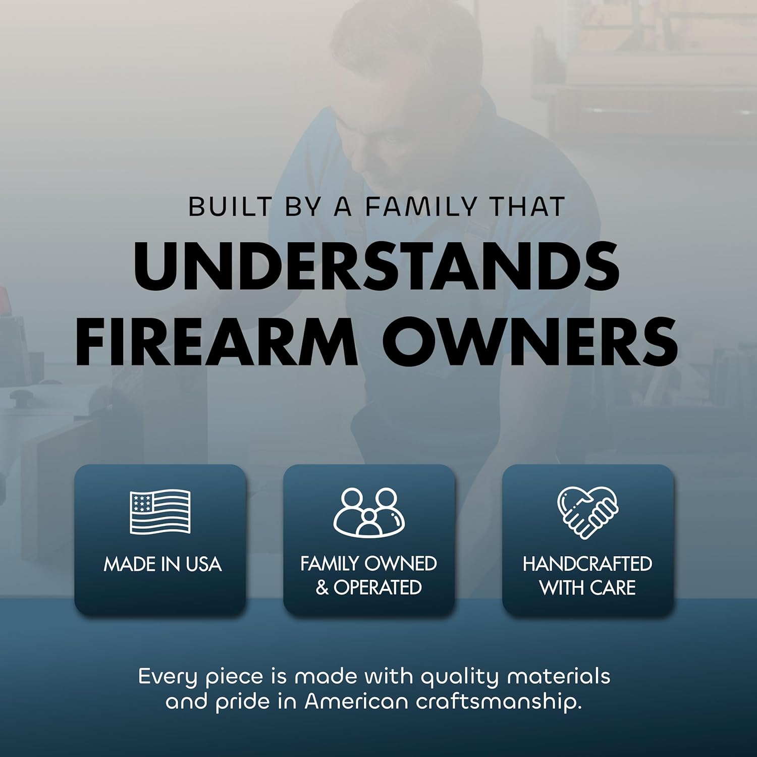 Hidden Gun Safe Picture Frame - Handcrafted Gun Concealment Furniture - Quick Access Picture Frame Safe with Magnetic Lock for Discreet & Secure Gun S by Bellewood Designs