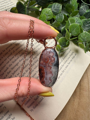 Crazy Lace Agate Necklace by Copper Ashes