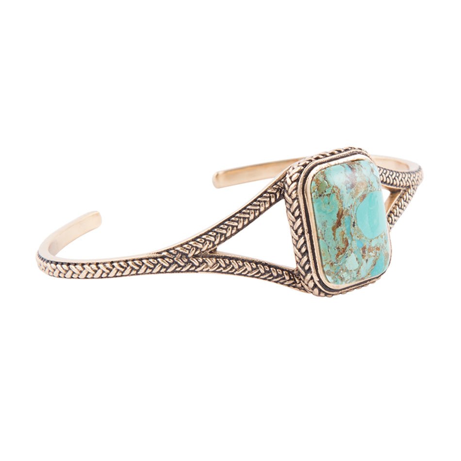Credence Genuine Turquoise Cuff Bracelet by Barse Jewelry
