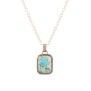 Credence Genuine Turquoise Pendant Necklace by Barse Jewelry
