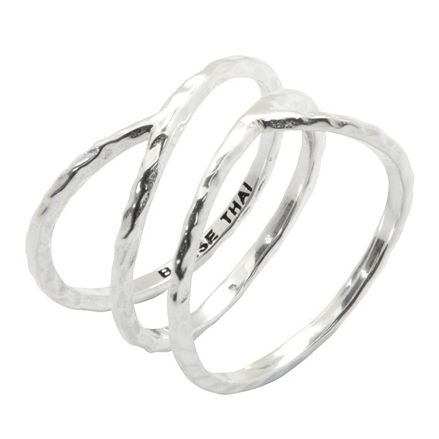 Criss Cross Sterling Silver Ring by Barse Jewelry