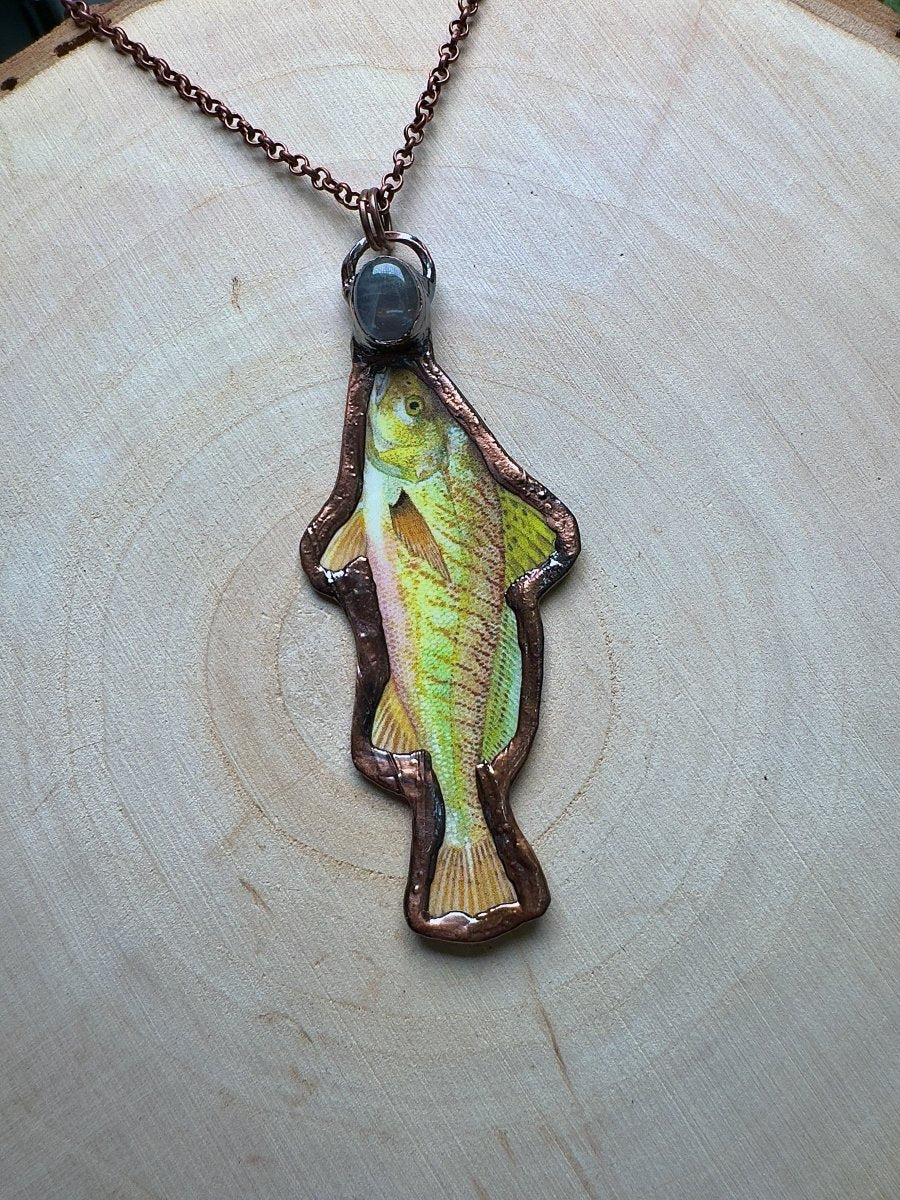 Croaker and Rose Quartz Necklace by Copper Ashes
