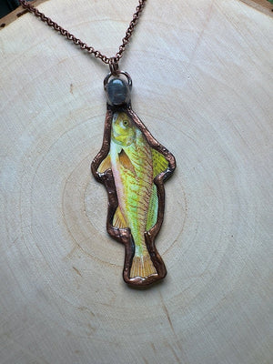 Croaker and Rose Quartz Necklace by Copper Ashes