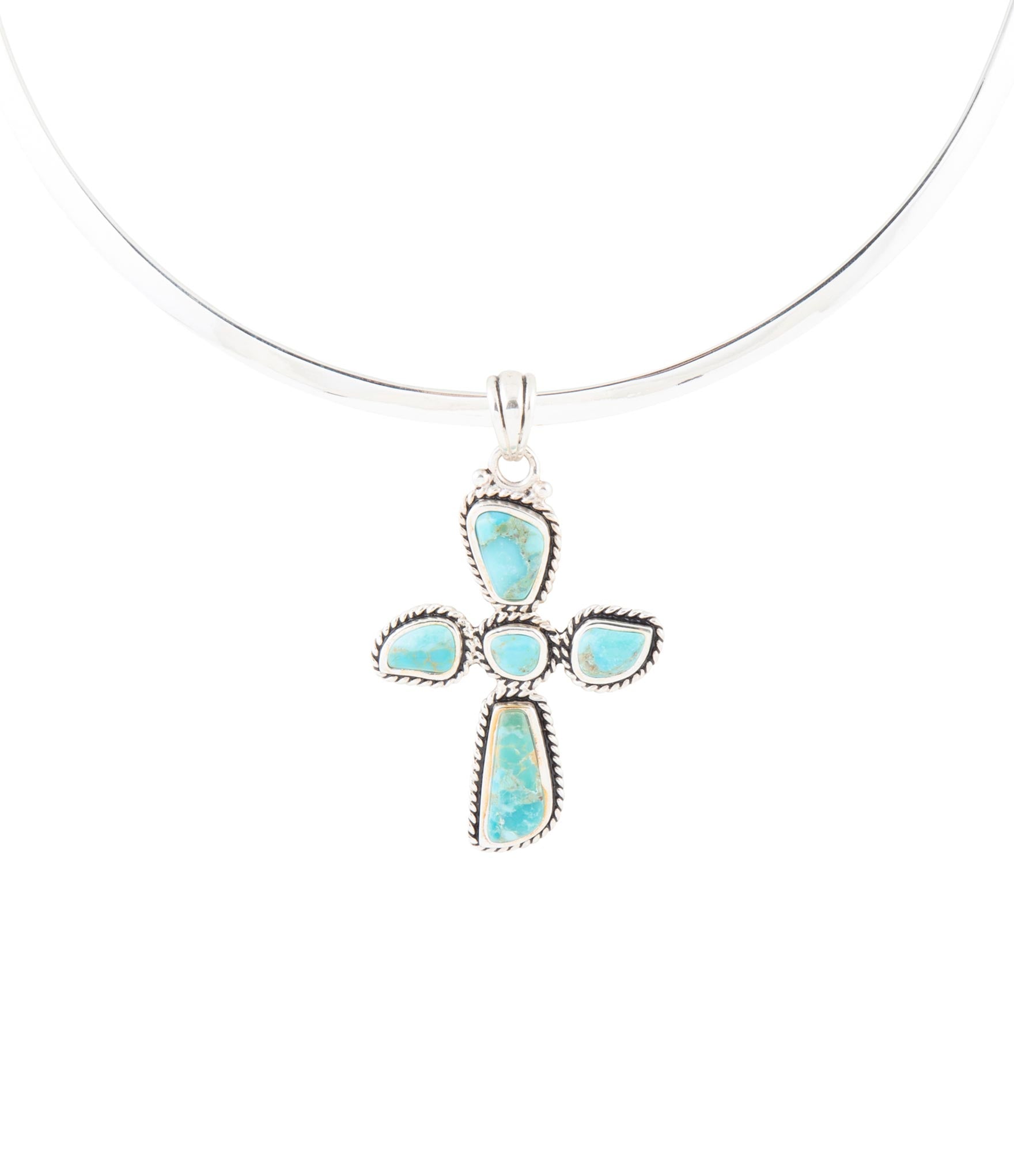 Cross Pendant and Sterling Silver Necklace by Barse Jewelry