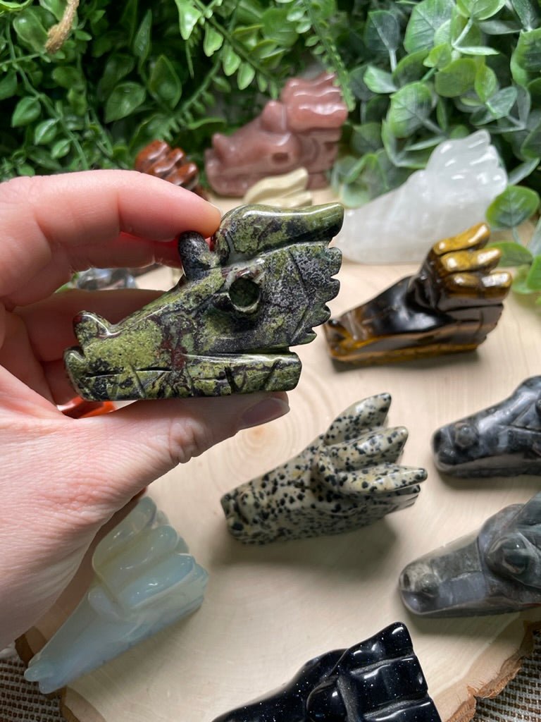 Crystal Dragon Head detail view by Copper Ashes
