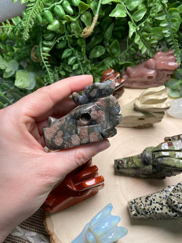 Crystal Dragon Head detail view by Copper Ashes