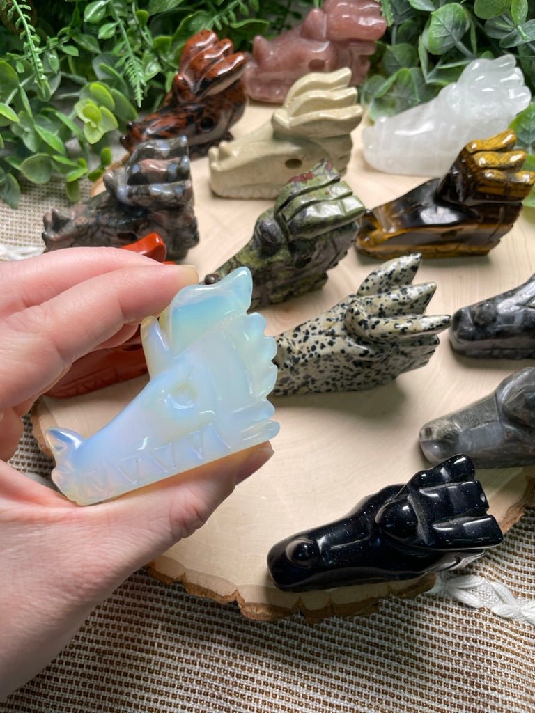 Crystal Dragon Head detail view by Copper Ashes