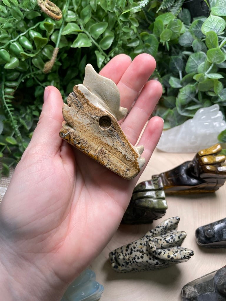 Crystal Dragon Head detail view by Copper Ashes