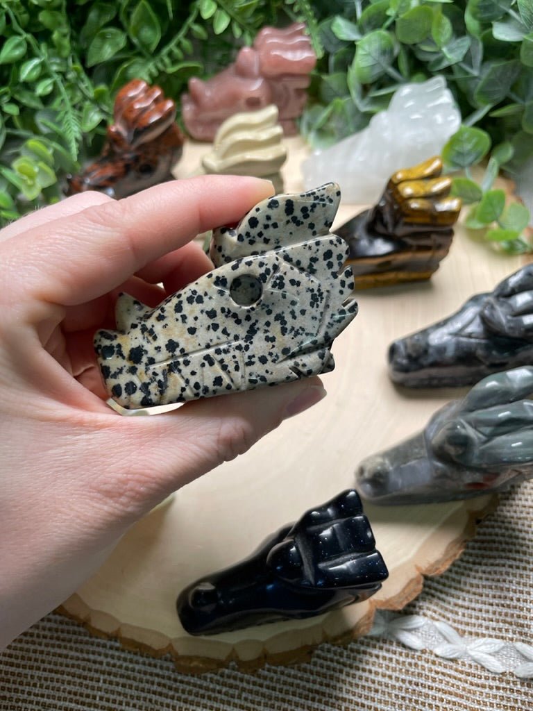 Crystal Dragon Head detail view by Copper Ashes