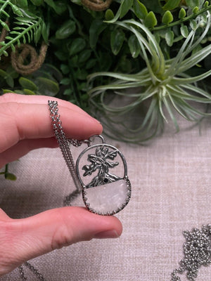 Crystal Tree of Life Necklace detail view by Copper Ashes
