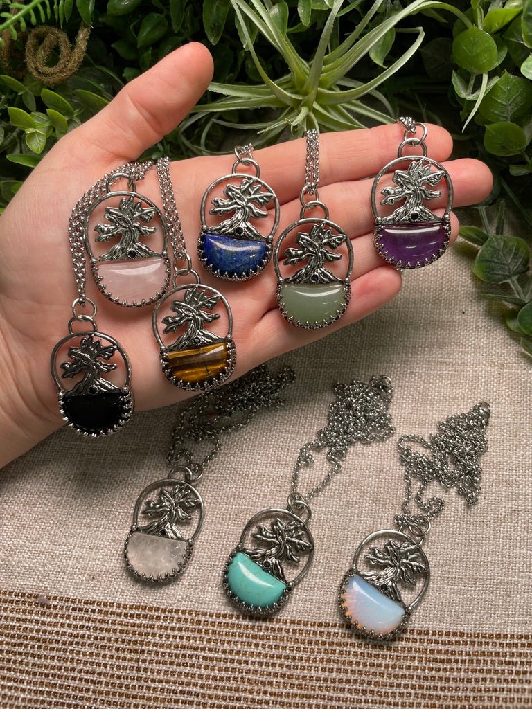 Crystal Tree of Life Necklace by Copper Ashes