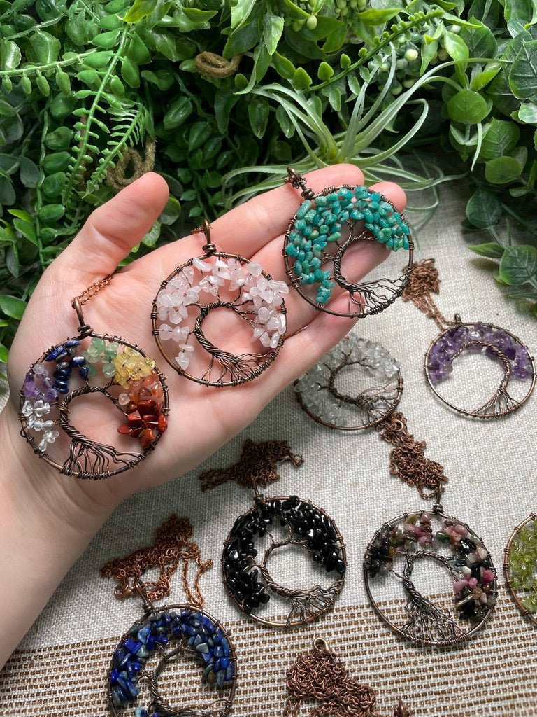 Crystal Tree of Life Necklace by Copper Ashes