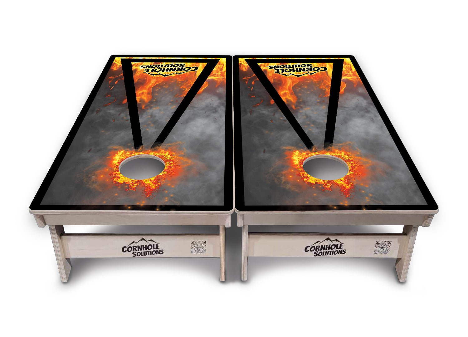 Fire Triangle CS Logo Cornhole Boards - Professional Tournament Series
