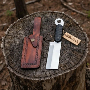 Custom hand Made D2 Steel Tanto knife MB-0094 by JW SteelCrafts, Damascus knife detail photo 4