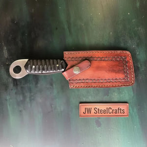 Custom hand Made D2 Steel Tanto knife MB-0094 by JW SteelCrafts, Damascus knife detail photo 2