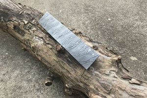 Custom Handmade Damascus Steel 10” Blank Billet- Blade For Knife Making DE-46 by JW SteelCrafts, Damascus knife detail photo 2