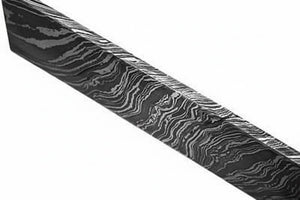 Damascus Steel Billet Bar 4mm Thick Pattern Welded Blank for Knife Making by JW SteelCrafts, Damascus knife detail photo 2