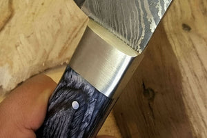 Custom Handmade Damascus Steel Full Tang Chef Knife / Vegetable Knife / Kitchen Knife DK-0128 by JW SteelCrafts, Damascus knife detail photo 4