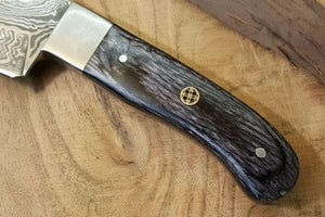 Custom Handmade Damascus Steel Full Tang Chef Knife / Vegetable Knife / Kitchen Knife DK-0128 by JW SteelCrafts, Damascus knife detail photo 2