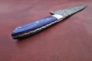 Custom Handmade Damascus Steel Full Tang Chef Knife / Vegetable Knife / Kitchen Knife DK-0130 by JW SteelCrafts, Damascus knife detail photo 2