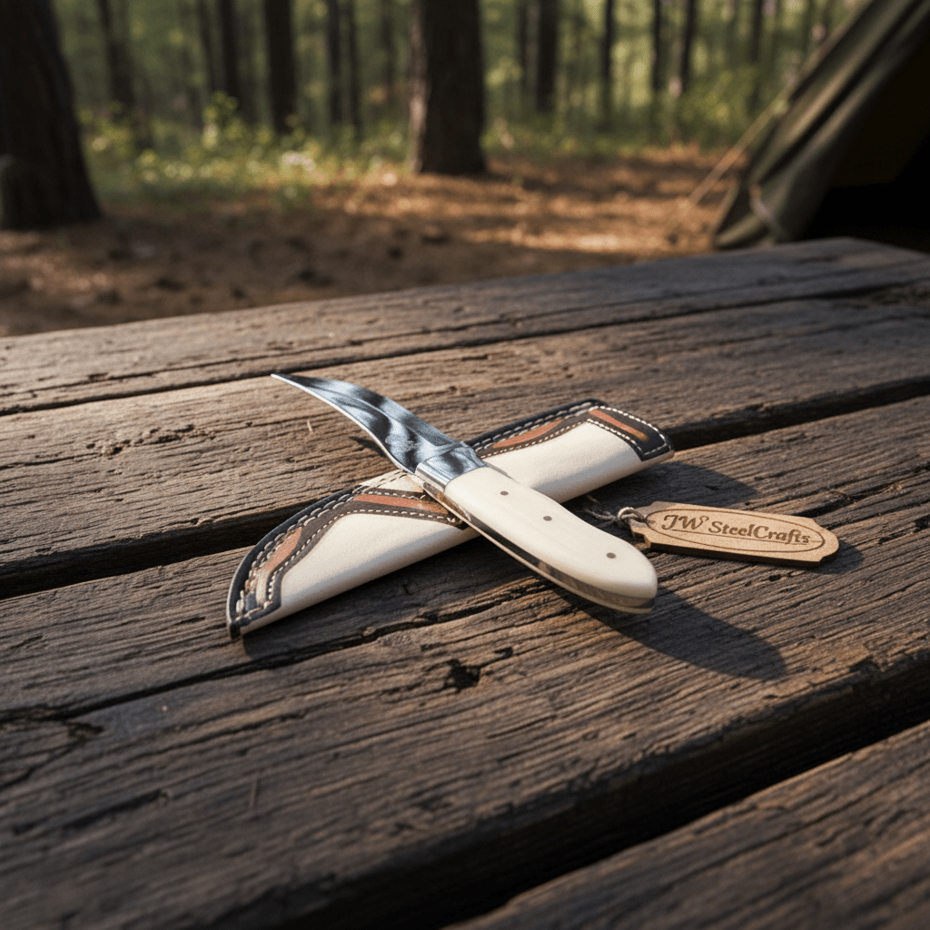 Custom Handmade Stainless Steel knife BM-0093 by JW SteelCrafts, Damascus knife detail photo 4