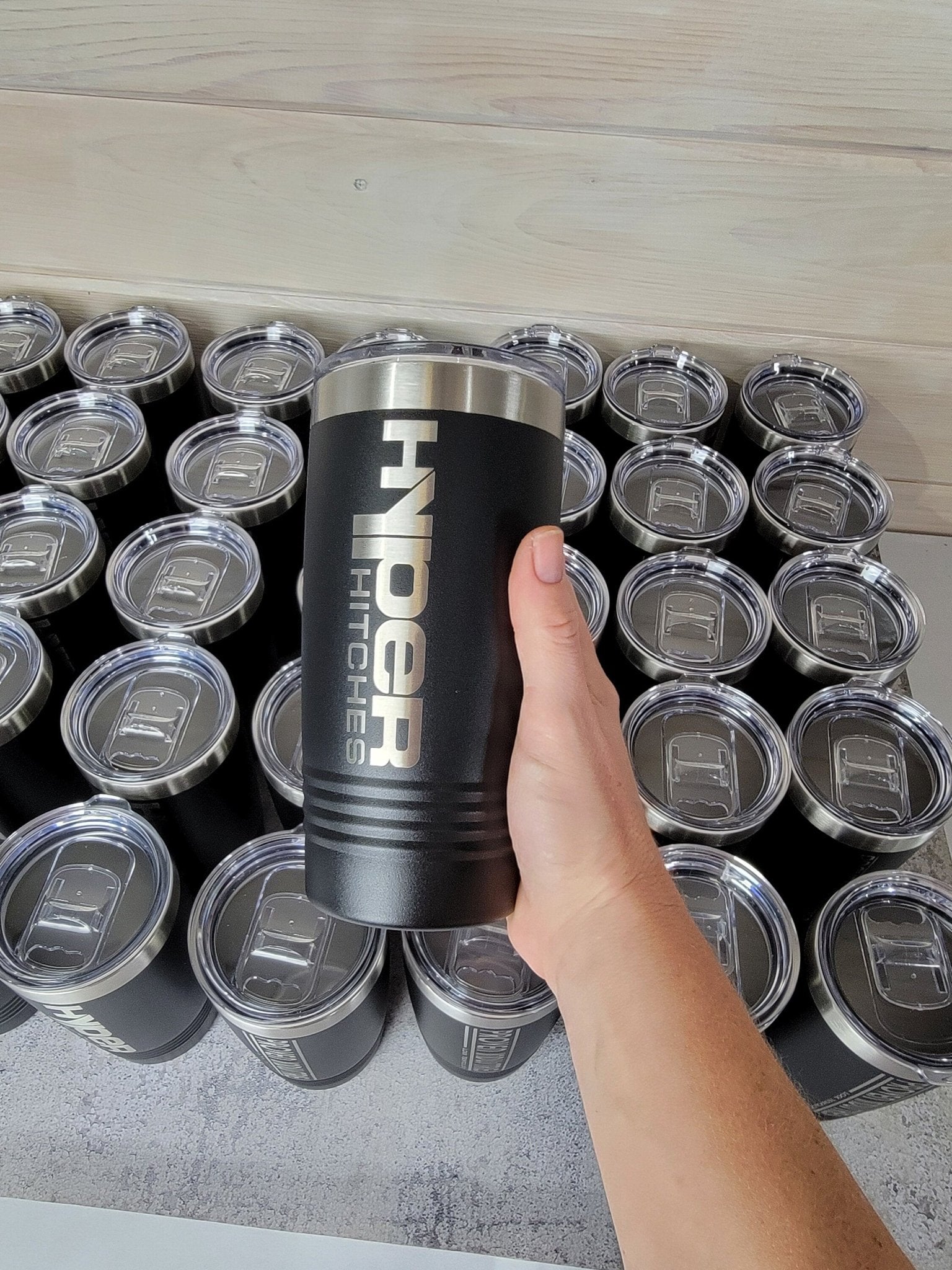 Custom Logo Tumbler detail view by EverLee Creations