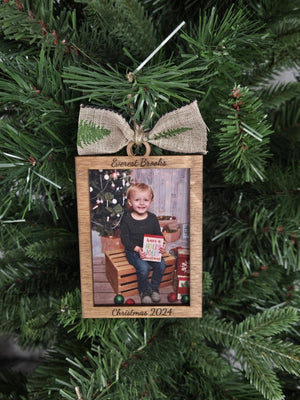 Custom Photo Ornament Picture Frame detail view by EverLee Creations