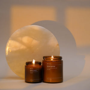 Lemon grove by gold + ivy, scented candle detail photo 6