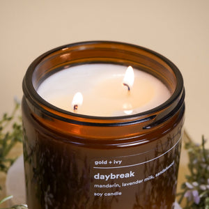 Daybreak by gold + ivy, scented candle detail photo 7