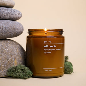 Wild roots by gold + ivy, scented candle detail photo 6