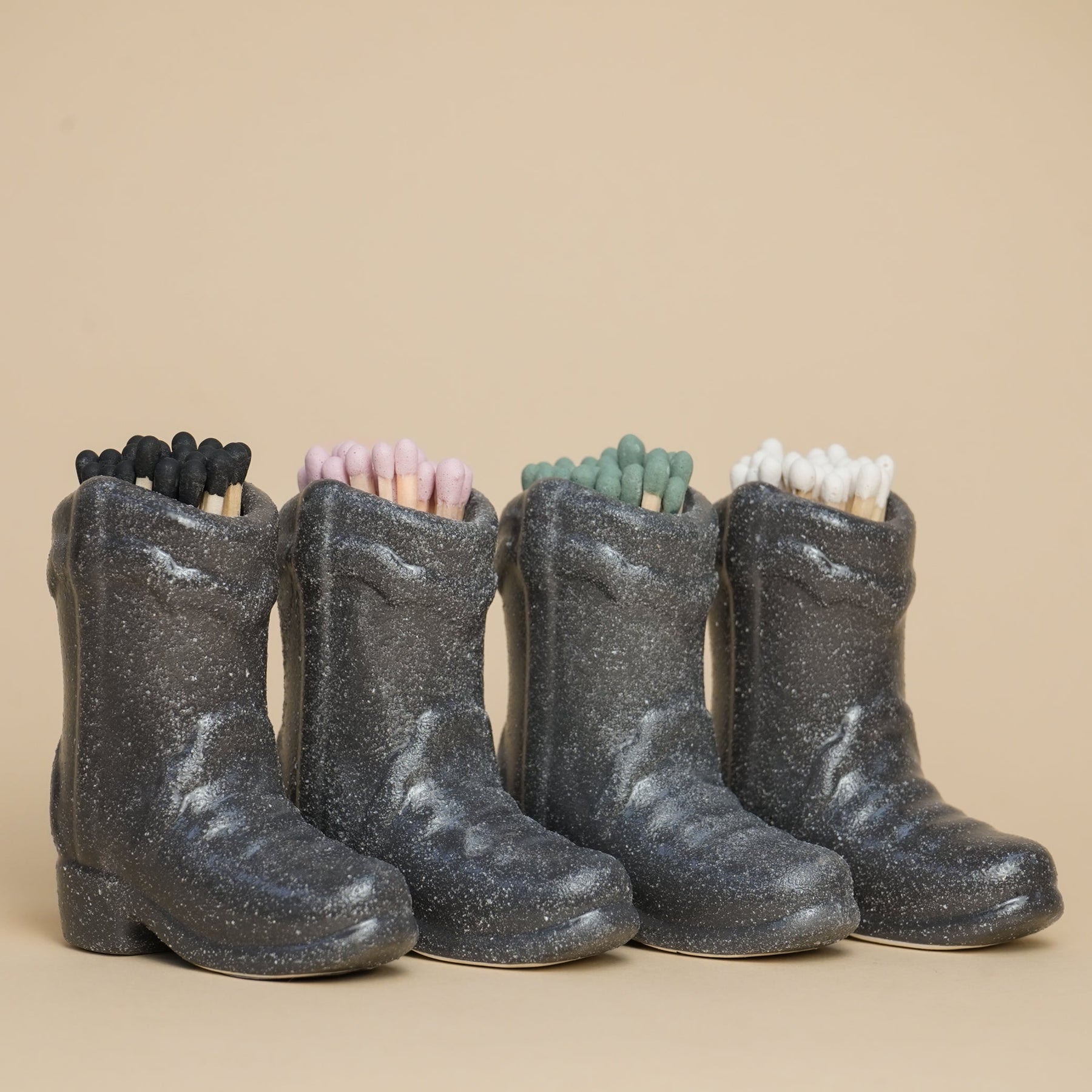 Cowboy boot match holder + striker by gold + ivy, Southern home decor detail photo 3