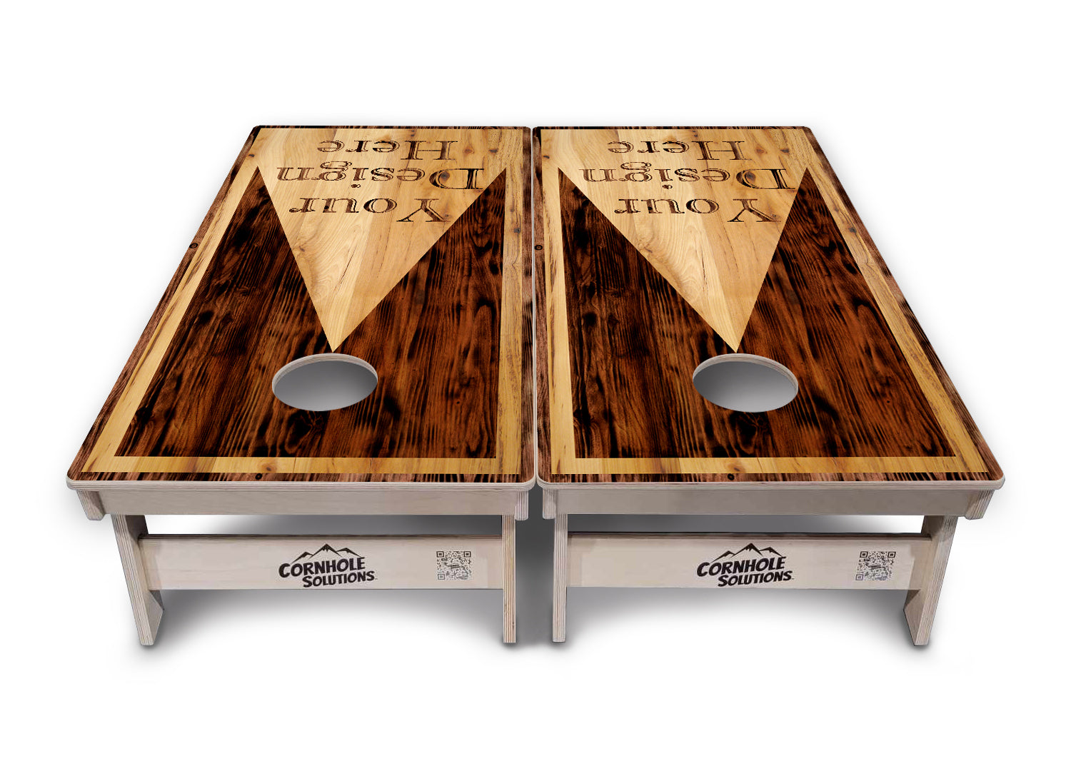 Custom Wooden Triangle Cornhole Boards - Professional Tournament Series by Cornhole Solutions, custom cornhole board detail photo 5