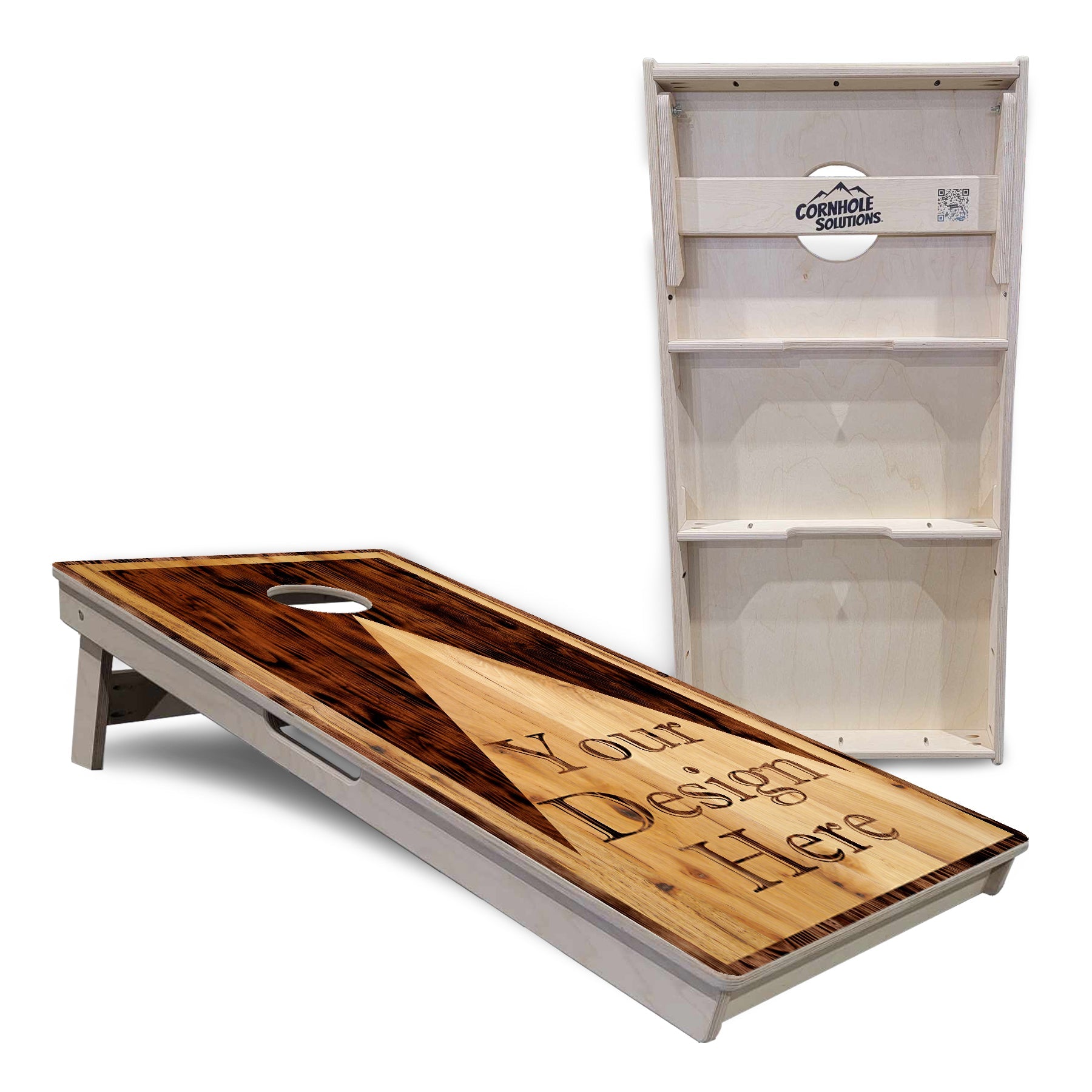 Custom Wooden Triangle Cornhole Boards - Professional Tournament Series by Cornhole Solutions, custom cornhole board detail photo 4