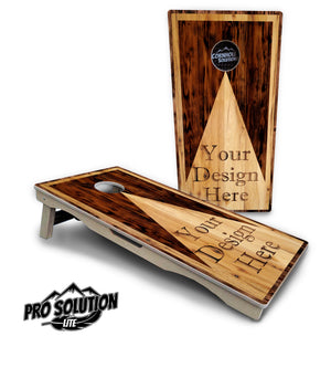 Custom Wooden Triangle Cornhole Boards - Pro Solution Lite Series by Cornhole Solutions, custom cornhole board main product photo