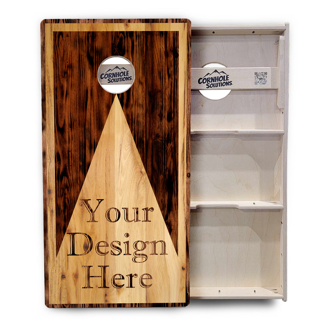 Custom Wooden Triangle Cornhole Boards - Professional Tournament Series by Cornhole Solutions, custom cornhole board detail photo 3
