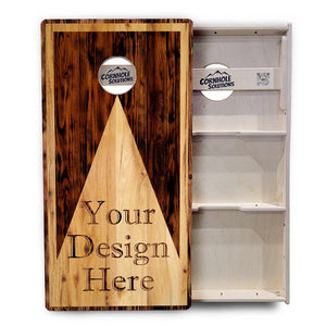 Custom Wooden Triangle Cornhole Boards - Tournament Series