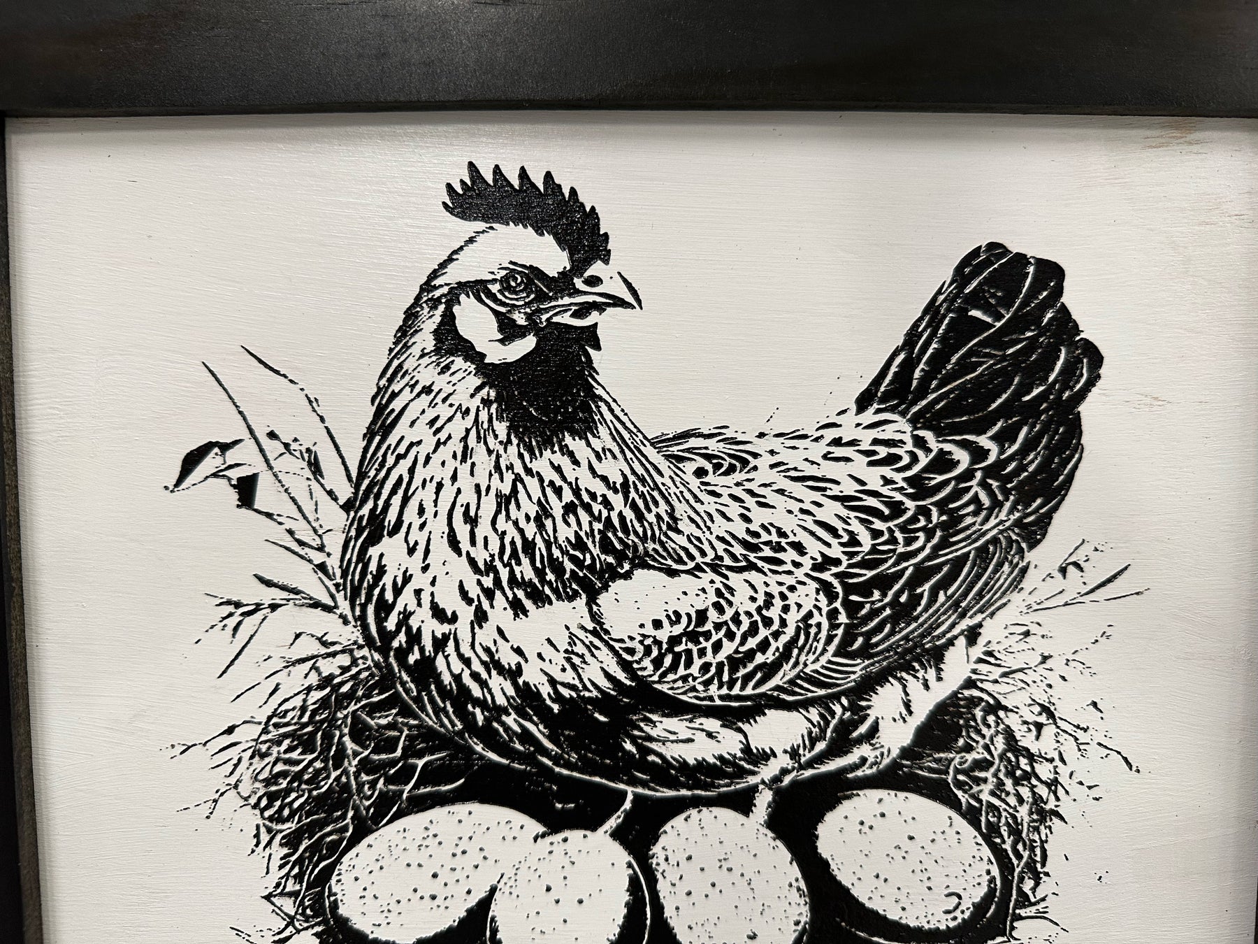 Hidden Gun Safe Recessed In Wall Farmhouse Chicken And Eggs Decoration - Recess In The Wall or Mount On The Wall Gun Safe by Bellewood Designs by Bellewood Designs, Southern home