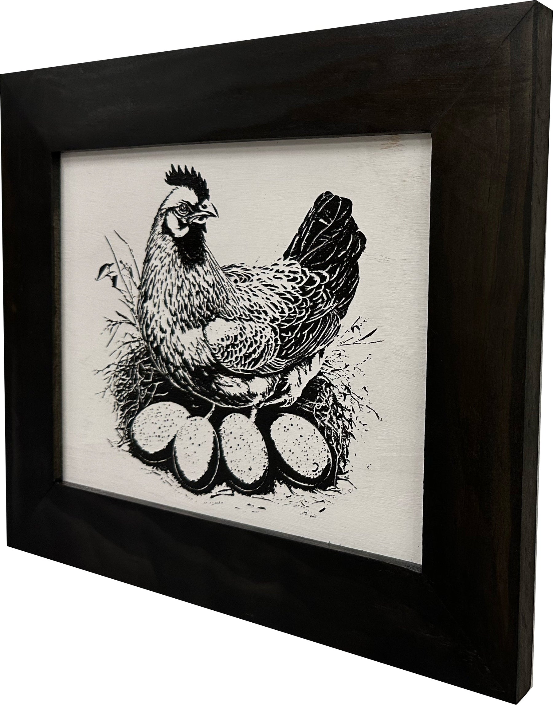 Hidden Gun Safe Recessed In Wall Farmhouse Chicken And Eggs Decoration - Recess In The Wall or Mount On The Wall Gun Safe by Bellewood Designs by Bellewood Designs, Southern home