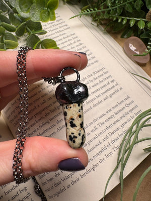 Dalmatian Jasper Penis Necklace by Copper Ashes