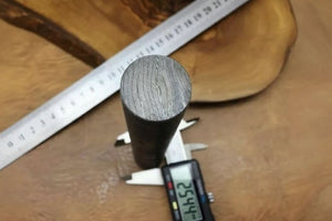 6” Damascus Steel Round Bar Rod 25.5 mm Diameter for Ring Making by JW SteelCrafts, handmade jewelry detail photo 3