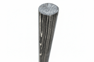 5 Inch Damascus Steel Round Bar Rod for Ring Making Material by JW SteelCrafts, handmade jewelry main product photo