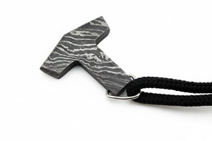 DE-0014 Custom Handmade Damascus steel Viking pendant /Thor Hammer Pendant/Jeweller by JW SteelCrafts, handmade jewelry main product photo